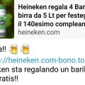 Bufala Heineken su WhatsApp