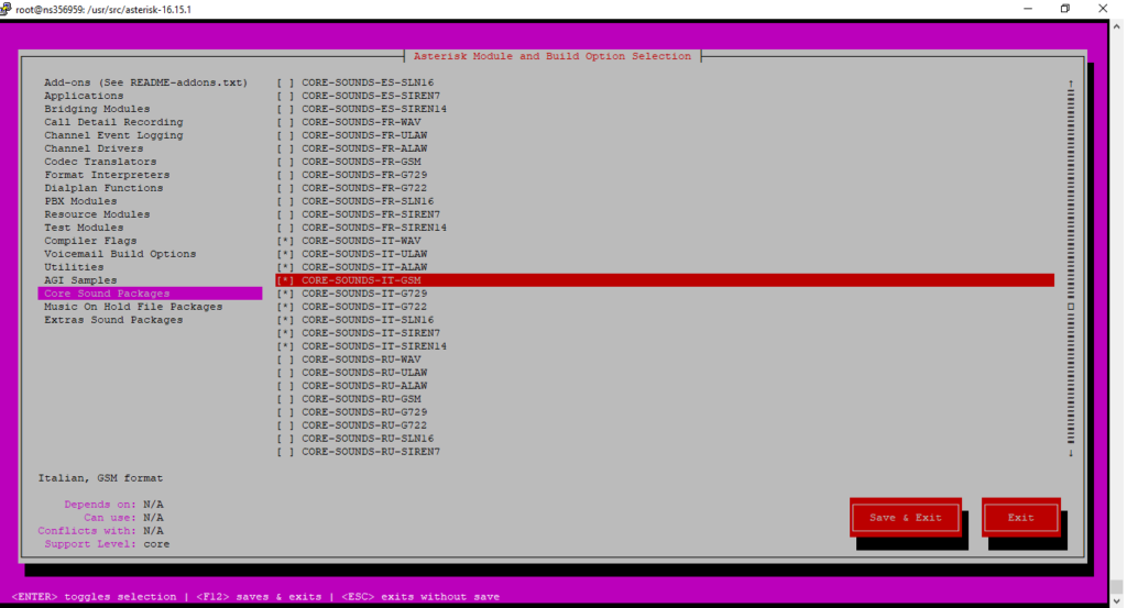 Installare Asterisk 16 LTS su Ubuntu 20.04 o 18.04 o 16.04 o Debian 10 o 9